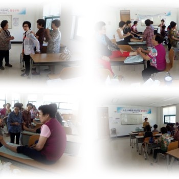 2017년도 노인사회활동지원사업 노노강사(발마사지) 보수교육 실시 이미지
